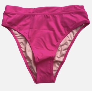 Victorias Secret Nwt Pink Lotus High Leg Midrise Cheeky Swim Bikini Bottom